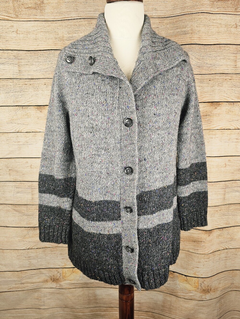 Talbots Wool Blend Mid Length Cardigan Sweater Size Xlarge